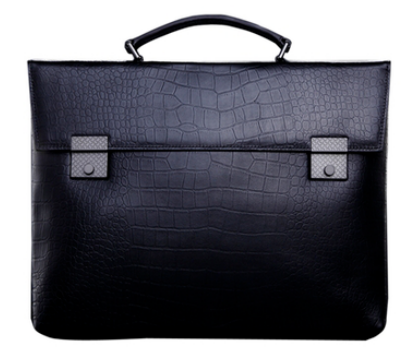 - Chic Crocodile Pattern Professional Leather Briefcase