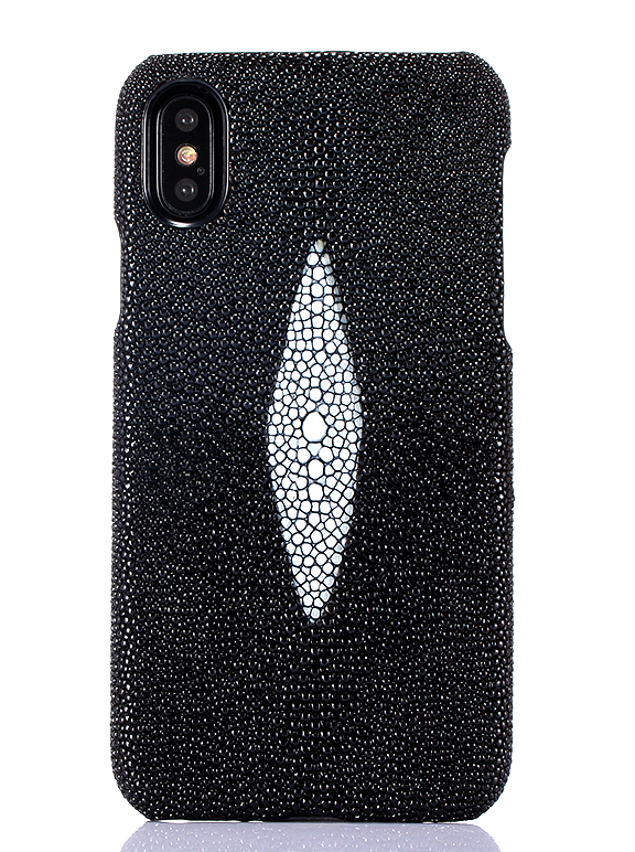 Sleek Black Stingray iPhone X Case