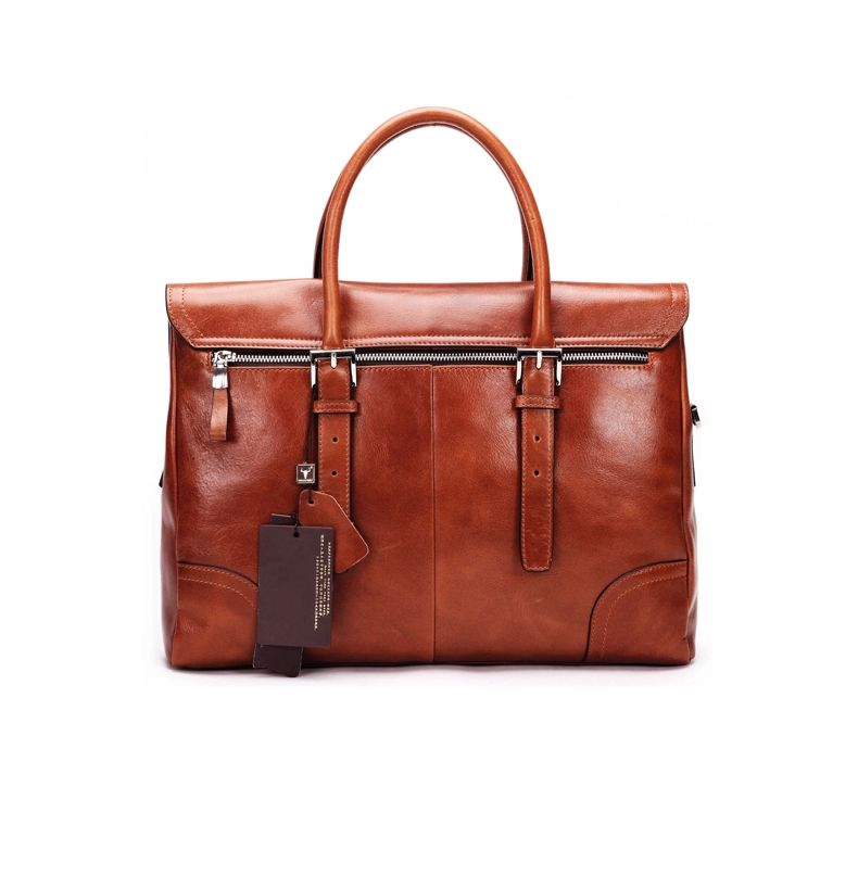 Business Fashion Echtes weiches Leder Braun Handtasche 4D4VETSCP