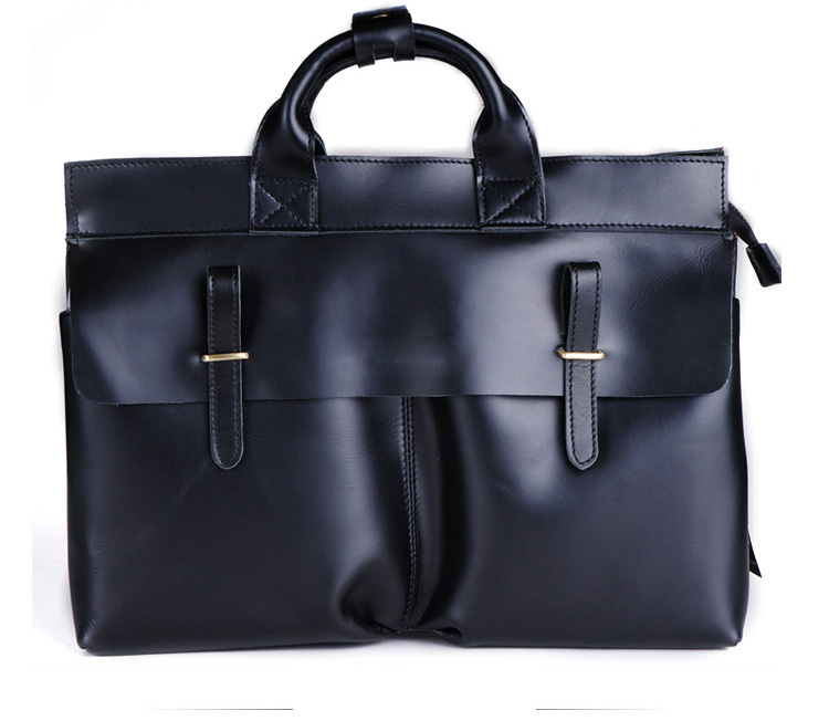 Exclusive Business Men Handmade Leather Shoulder Black Bag