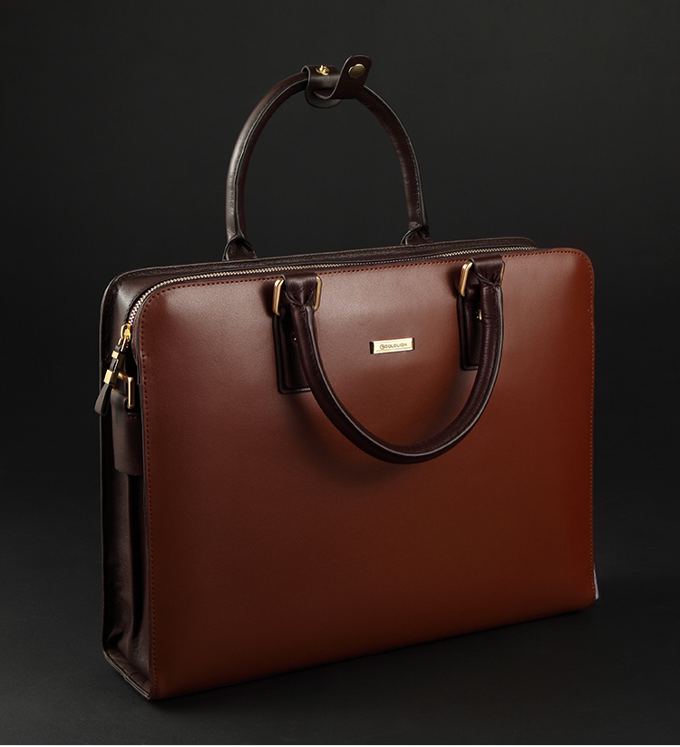 Mens High-end Leather Shoulder Red Brown Bag 44VVEKTCPI
