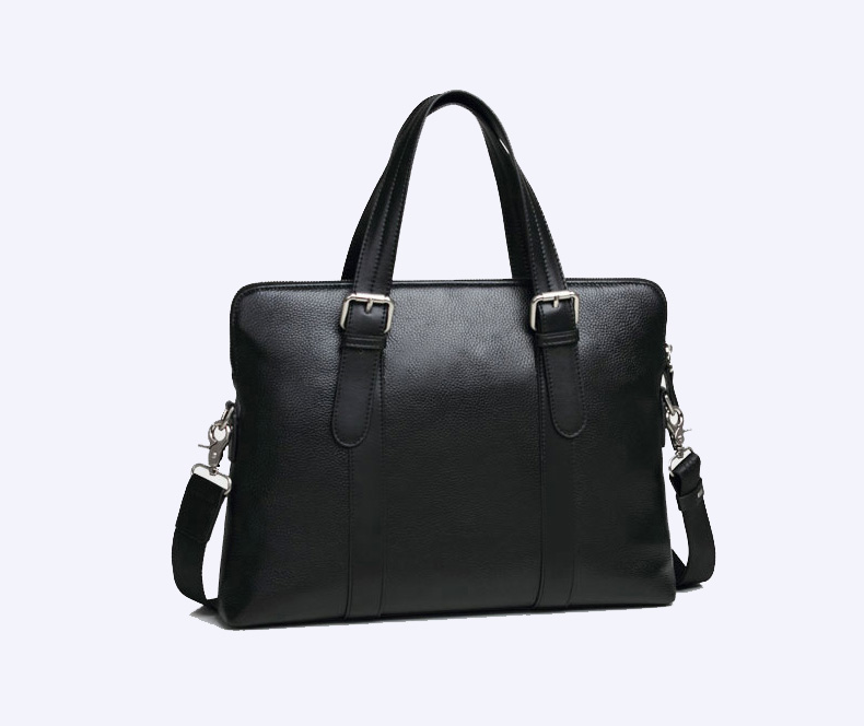 Sophisticated Cross-Section Briefcase Business Men Black Bag