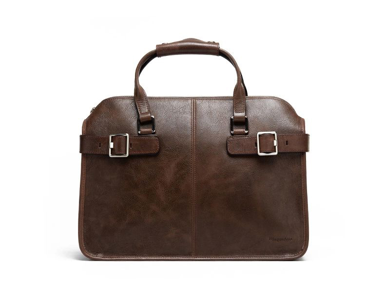 PILAEO FASHION Brown Cuir Mens Messenger Bag Portable I68M59I